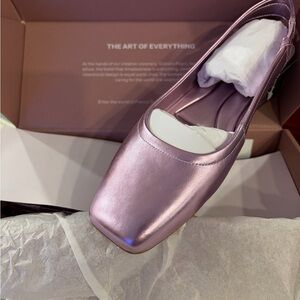 FRANCO SARTO FLEX•I Metallic Pink Slingback Flats